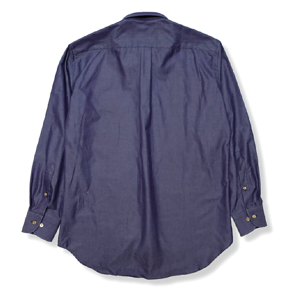 【ふるさと納税】 inBlue デニムシャツ ＜選べるカラー・サイズ＞【41/84・43/86サイズ選択可能】 ラベンダーブルー / ヘリンボンラベンダーブルー / ライムブルー 1着 シャツ ドレスシャツ 綿 コットン インディゴ メンズ 男性 ファッション 服 衣料 衣類 日本製 送料無料 サムネイル3