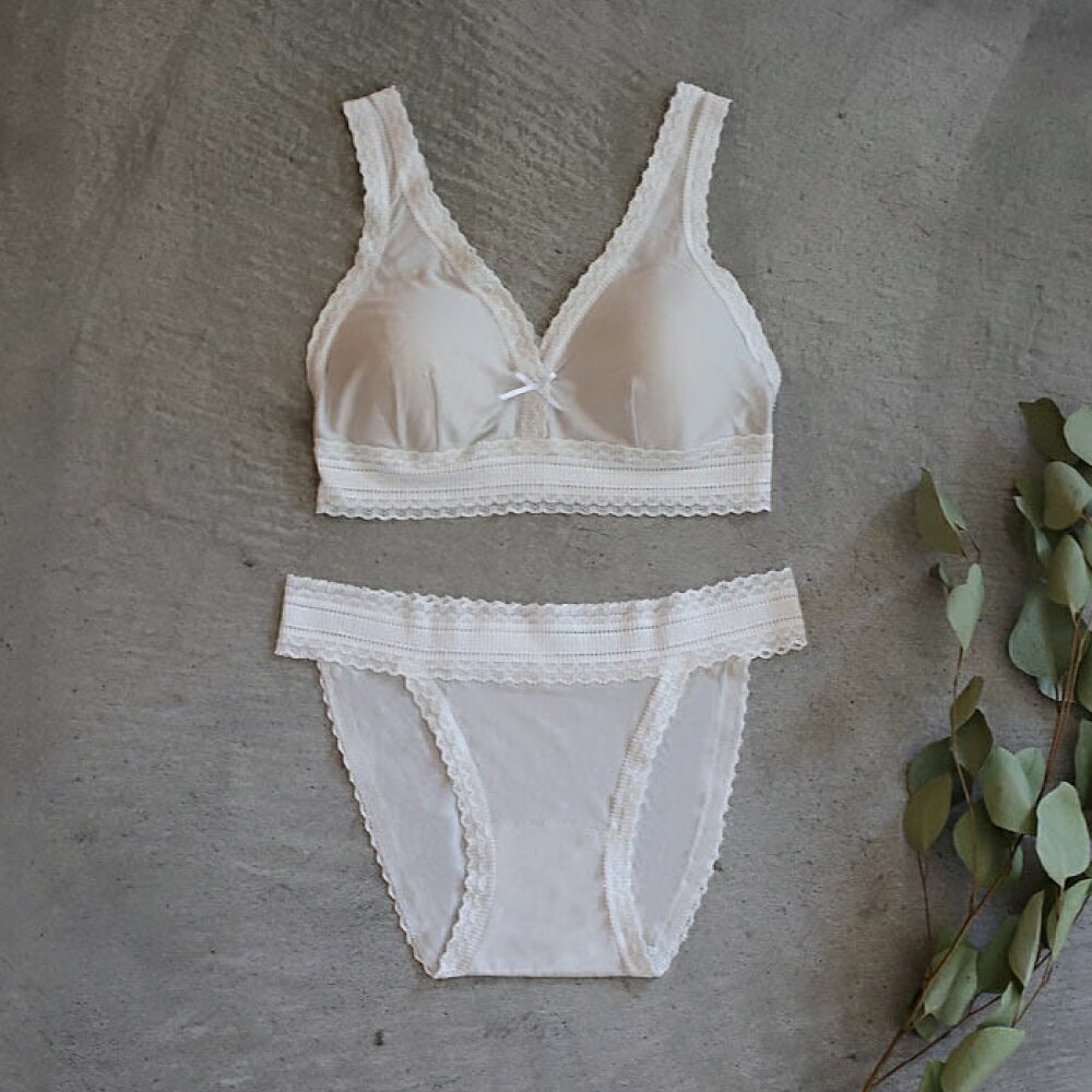 【ふるさと納税】＜選べる＞ シルク × グレー くらしきぬ ソフトブラ もしくは ショーツ 【M／Lサイズ】ファッション・女性・レディース・ファッション サムネイル2