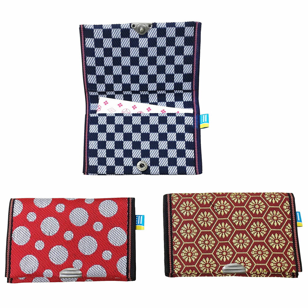 高田織物 オシャレに使い分ける畳縁の名刺入れセットC　文房具・ファッション小物・雑貨・日用品