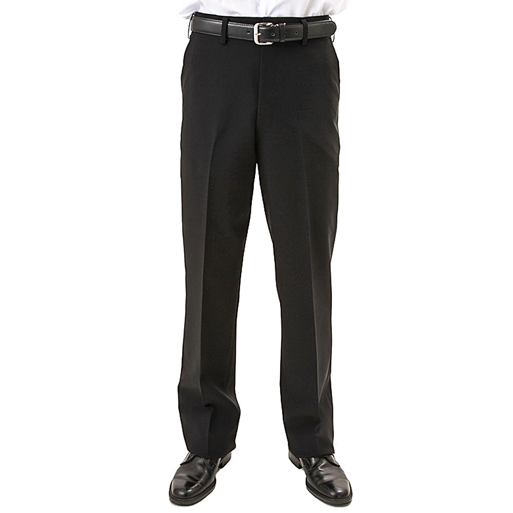 標準型学生服 夏用ズボン 黒色 ノータック仕様 日本被服株式会社（ 標準マーク付 服 男性 メンズ パンツ ファッション 岡山県 倉敷産 返礼品 ） 学生服 専門 メーカー 高級 仕立て 国産 お手入れ簡単