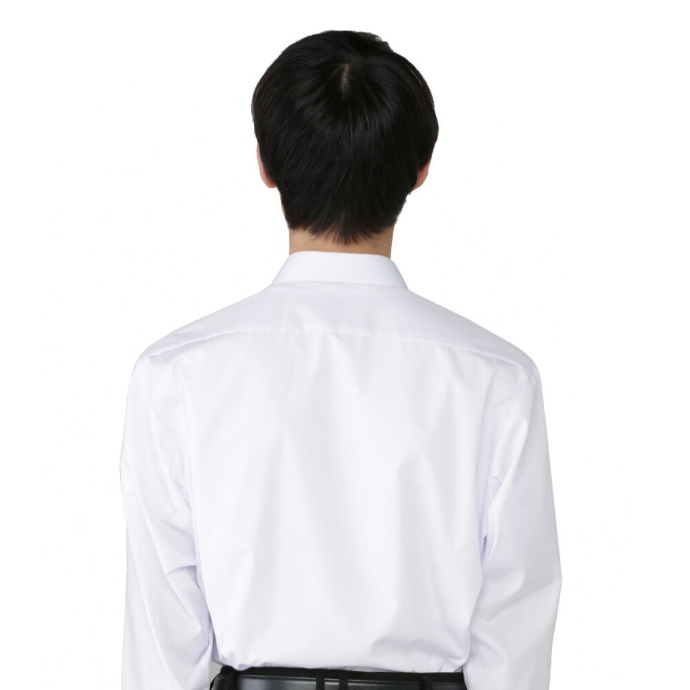 【ふるさと納税】カッターシャツ 長袖 白色 2枚セット 形態安定 日本被服株式会社（ スクールシャツ 上着 学生 服 ファッション 岡山県 倉敷産 返礼品 ）　 学生服 専門 メーカー 高級 仕立て 国産 お手入れ簡単 サムネイル3