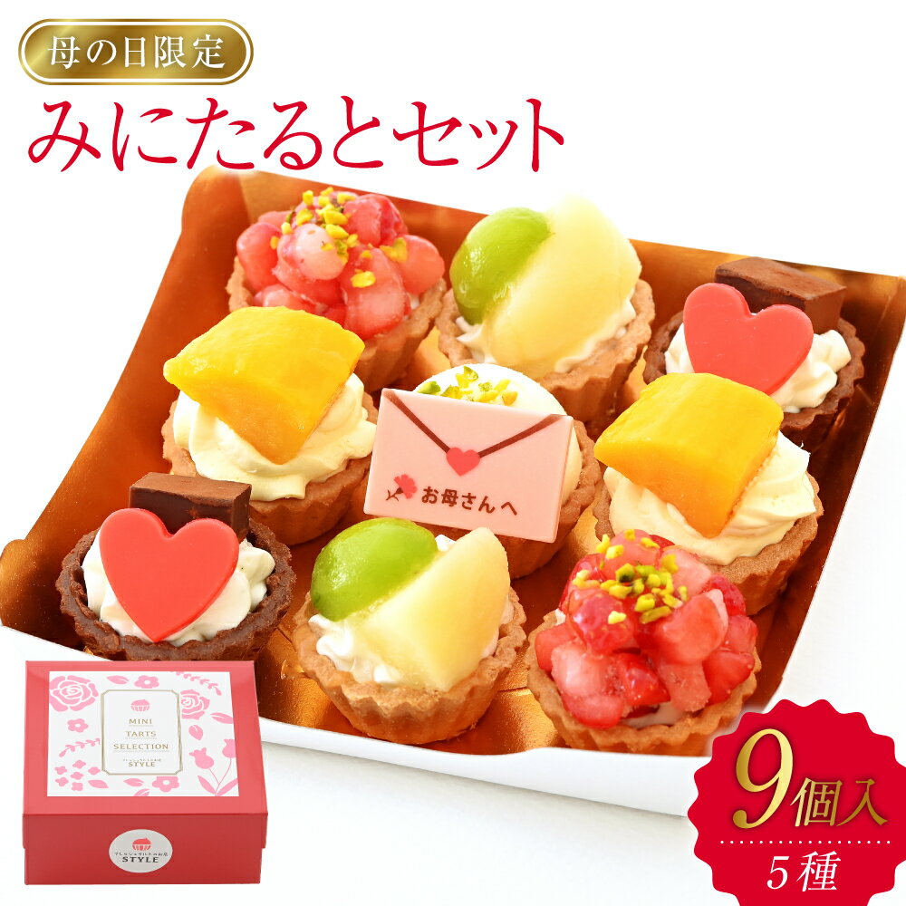 母の日限定 みにたるとセット 9個入 【オンライン決済限定】 ミニタルト タルト 母の日ギフト スイーツ かわいい 華やか おしゃれ ミニケーキ スイーツ詰め合わせ