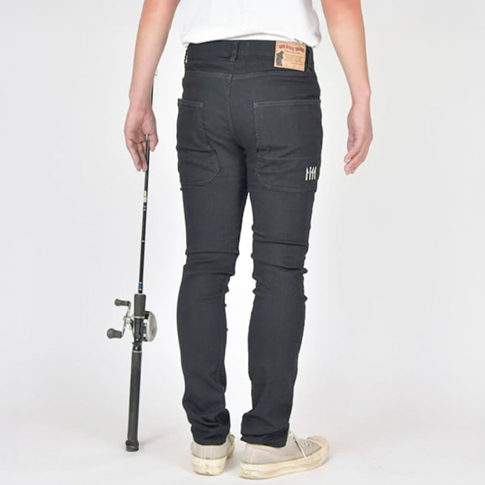 【ふるさと納税】デニム 撥水 ストレッチデニム 釣り アウトドア ブラック ジーンズ BW-104VMBB 倉敷市 キャンプ 服 ファッション 衣類 ズボン メンズ ＜選べるサイズ＞ 30インチ 32インチ 34インチ 36インチ 岡山県 倉敷市 送料無料 サムネイル3