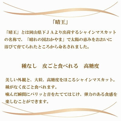 【ふるさと納税】【2025年8月より発送】岡山県産　シャインマスカット　晴王　5kg(5房～10房)_ シャインマスカット ふるさと納税 ぶどう 葡萄 ブドウ マスカット 【配送不可地域：離島・北海道・沖縄県】【1366042】 サムネイル2
