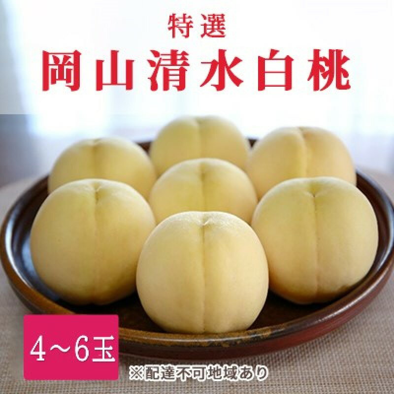 桃 2026年 先行予約 特選 岡山清水白桃 4～6玉 1.5k箱（正味内容量1.3kg以上）もも モモ 岡山県産 国産 フルーツ 果物 ギフト　お届け：2026年7月中旬～2026年7月下旬