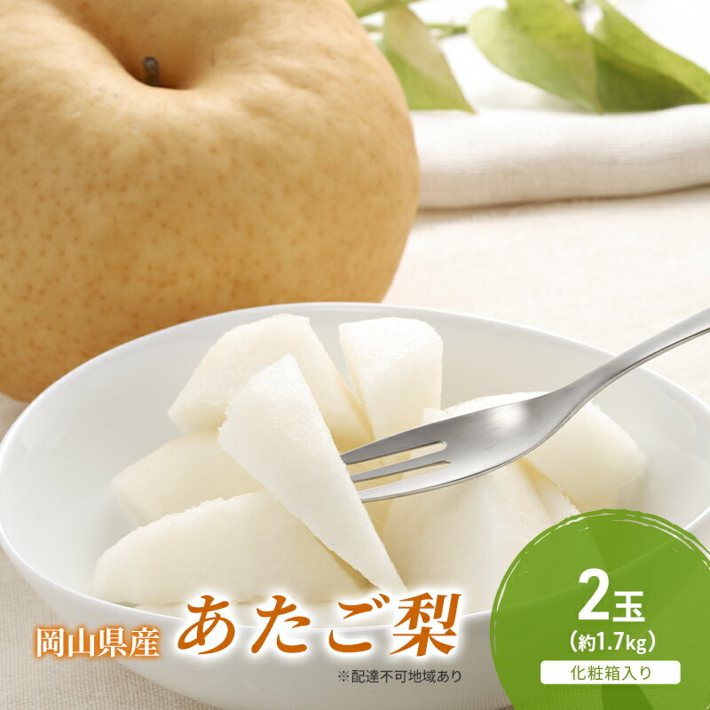 梨 2025年 先行予約 あたご梨 2玉（約1.7kg） 化粧箱入り なし ナシ 岡山県産 国産 フルーツ 果物 ギフト 　お届け：2025年11月下旬～2025年12月下旬