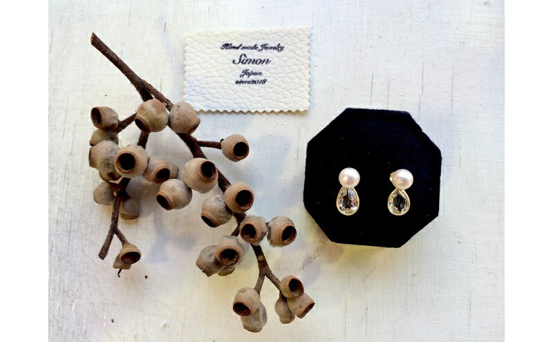 【ふるさと納税】2way ピアス 乙姫 ドロップス パール & トパーズ サムネイル2