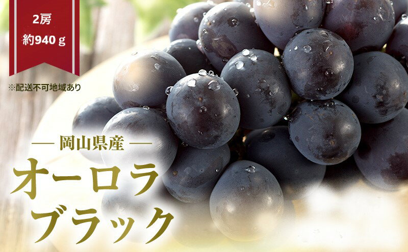 【ふるさと納税】ぶどう 2026年 先行予約 オーロラブラック 2房 (約940g) 化粧箱入り　お届け：2026年8月下旬～2026年9月下旬 サムネイル2