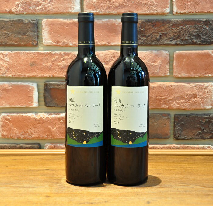 【ふるさと納税】グランポレール岡山マスカットベーリーA＜樽熟成＞750ml×2本 サムネイル2