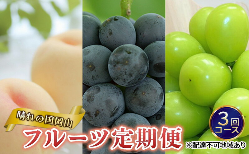 【ふるさと納税】フルーツ 定期便 2026年 先行予約 晴れの国 岡山 の 定期フルーツ定期便 3回コース 桃 もも 葡萄 ブドウ 岡山県産 国産 セット ギフト　お届け：2026年7月上旬～2026年9月下旬 サムネイル2