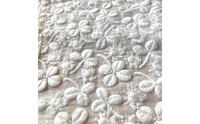 【ふるさと納税】白いタオルレースハンカチ2枚組 民芸品 工芸品 小物 雑貨 ファッション 刺繍 サムネイル3