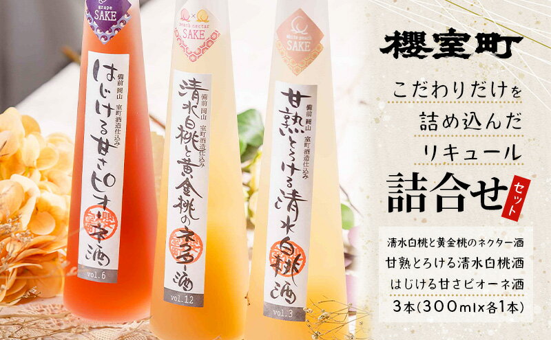 【ふるさと納税】櫻室町 こだわりだけを詰め込んだ リキュール 詰合せ 300mlx3本セット（L3-4S） お酒 アルコール 酒 サムネイル2
