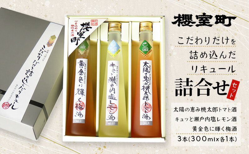 【ふるさと納税】櫻室町 こだわりだけを詰め込んだ リキュール 詰合せ 300mlx3本セット（L3-4H） お酒 アルコール 酒 サムネイル2