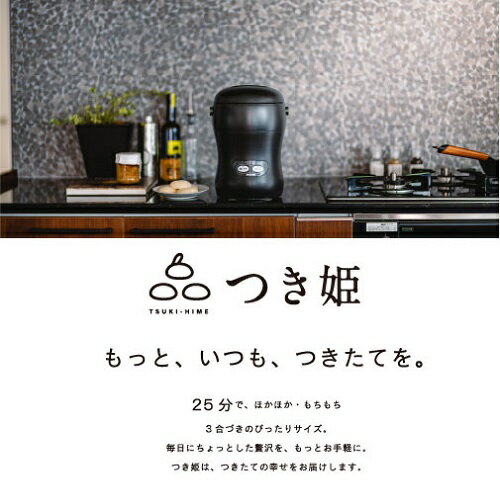 【ふるさと納税】みのる産業 3合餅つき機 つき姫 リッチブラック 餅つき機 ブラック サムネイル3