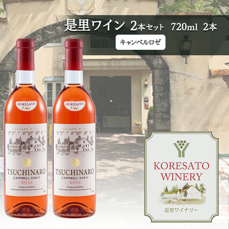 是里 ワイン 果実酒 キャンベルロゼ 720ml 2本 岡山 赤磐市 お酒