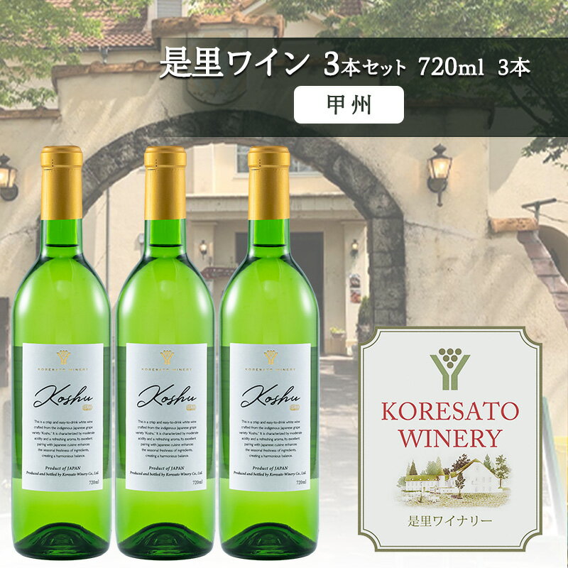 是里 ワイン 果実酒 甲州 720ml 3本 岡山 赤磐市 お酒