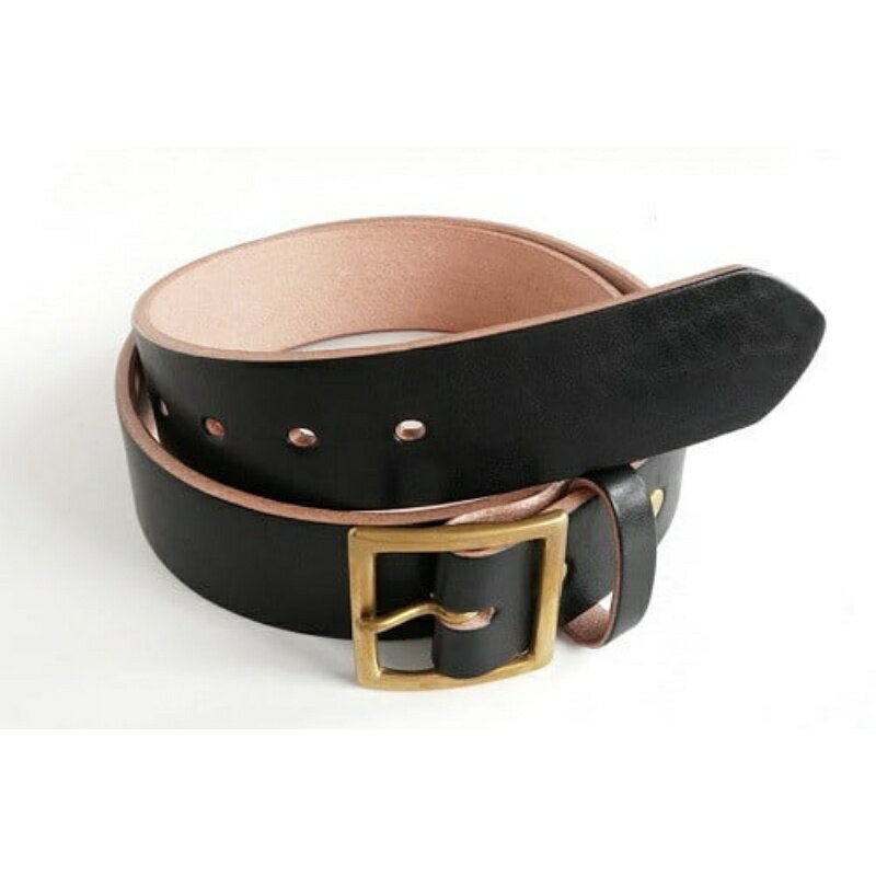 E STREET LEATHER ベンズクラシック 4cm幅 茶芯革 極厚レザーベルト ブラック 【サイズをお選びください】 / ベルト メンズ なめし革 父の日 紳士 スーツ