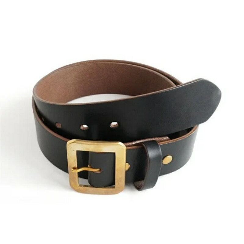 E STREET LEATHER ホーウィン・クロムエクセル 4cm幅 茶芯革 レザーベルト ブラック 【サイズをお選びください】 / ベルト メンズ なめし革 父の日 紳士 スーツ