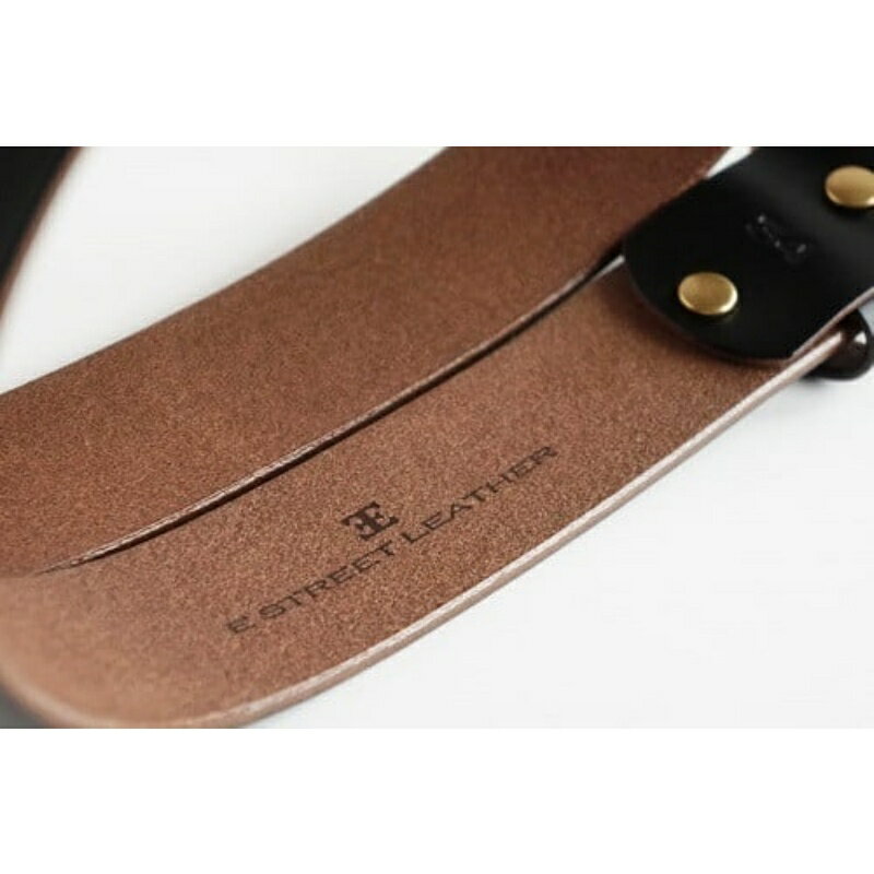 【ふるさと納税】 E STREET LEATHER ホーウィン・クロムエクセル 4cm幅 茶芯革 レザーベルト ブラック 【サイズをお選びください】 / ベルト メンズ なめし革 父の日 紳士 スーツ サムネイル2