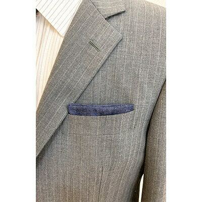 【ふるさと納税】クラバットユキジ製　デニムポケットチーフ(インディゴ)【1084658】 サムネイル3