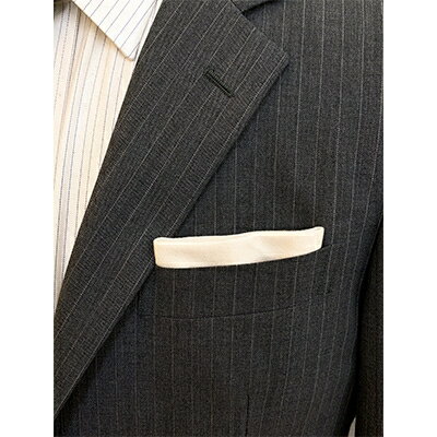 【ふるさと納税】クラバットユキジ製　デニムポケットチーフ(ミルキーホワイト)【1084666】 サムネイル3