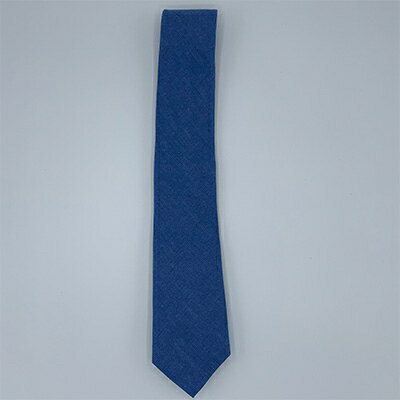 【ふるさと納税】クラバットユキジ製　デニムタイ(コバルトブルー)【1151601】 サムネイル2