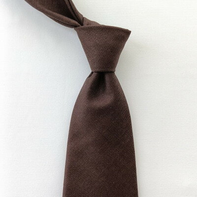 【ふるさと納税】イタリア産WOOL100%ネクタイ/ブラウン【1663407】 サムネイル3