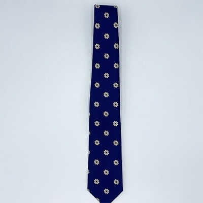 【ふるさと納税】クラバットユキジ製ネクタイ(ネイビー・花柄)【1073259】 サムネイル2