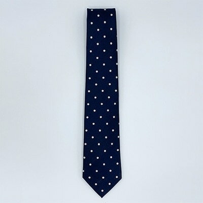 【ふるさと納税】クラバットユキジ製ネクタイ(ネイビー・ドット)【1073260】 サムネイル2
