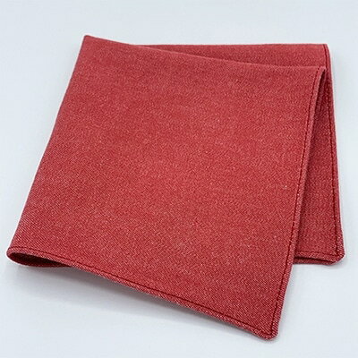 【ふるさと納税】クラバットユキジ製　デニムポケットチーフ(ローズレッド)【1084651】 サムネイル2