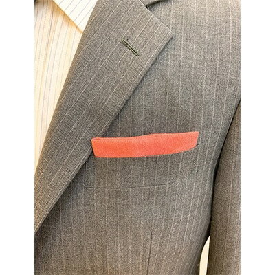 【ふるさと納税】クラバットユキジ製　デニムポケットチーフ(ローズレッド)【1084651】 サムネイル3