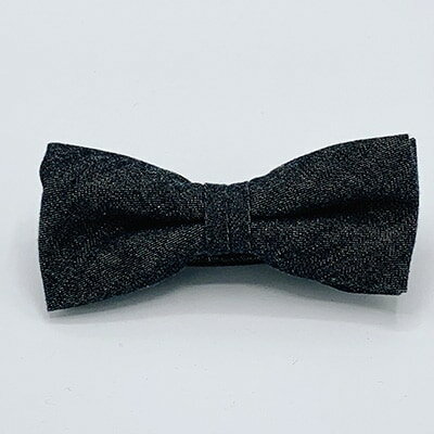 クラバットユキジ製　デニム蝶ネクタイ(ブラックマット)【1095852】