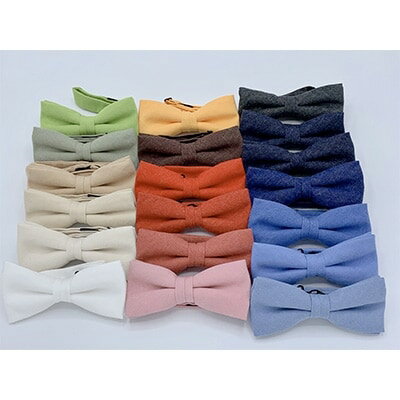 【ふるさと納税】クラバットユキジ製　デニム蝶ネクタイ(ブラックマット)【1095852】 サムネイル3