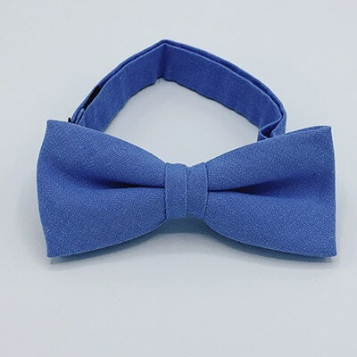 【ふるさと納税】クラバットユキジ製　デニム蝶ネクタイ(ホリゾンブルー)【1095854】 サムネイル2