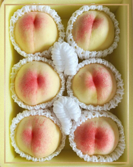 【ふるさと納税】【令和8年発送・先行予約】岡山県産　白桃（1玉250g以上）6玉　等級：ロイヤル　化粧箱入り　Gj-1 サムネイル2