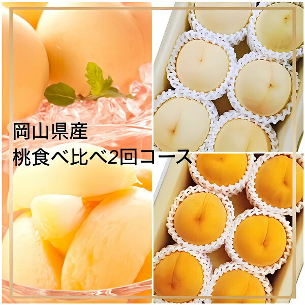 【令和8年発送・先行予約】岡山県産 桃食べ比べ全2回コース Fg-8