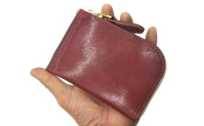 【ふるさと納税】革工房Manly L型ショートウォレット ワインレッド ファッション ファッション小物 財布 　お届け：準備でき次第、順次発送いたします。※お申込・生産状況によってはお時間をいただく場合がございます。 サムネイル3