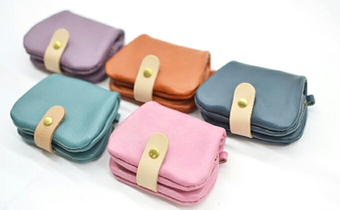 【ふるさと納税】革工房Manly コインケースα カンパヌラパープル ファッション 財布 ファッション小物 　お届け：準備でき次第、順次発送いたします。※お申込・生産状況によってはお時間をいただく場合がございます。 サムネイル2