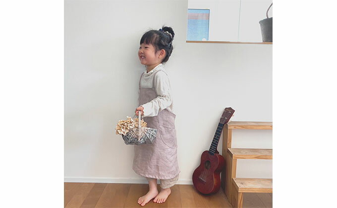 【ふるさと納税】こどものリネンエプロン（S） ファッション 雑貨 日用品 子供服 キッズ 　お届け：準備でき次第、順次発送いたします。※お申込・生産状況によってはお時間をいただく場合がございます。 サムネイル2