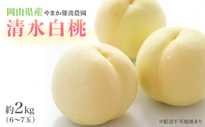 【ふるさと納税】桃 【 2026年 先行予約 】 岡山県産 清水 白桃 （ 白桃 ） 約2kg（6～7玉） 《2026年7月中旬～8月上旬頃出荷》 白桃 岡山 フルーツ 果物 先行予約 数量限定 期間限定 里庄町 モモ もも 　お届け：2026年7月中旬～2026年8月上旬 サムネイル2