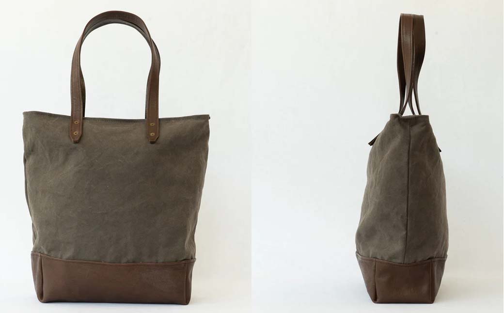 【ふるさと納税】シカ革トートバッグ （鹿革+帆布）Z-UY-A04A サムネイル3