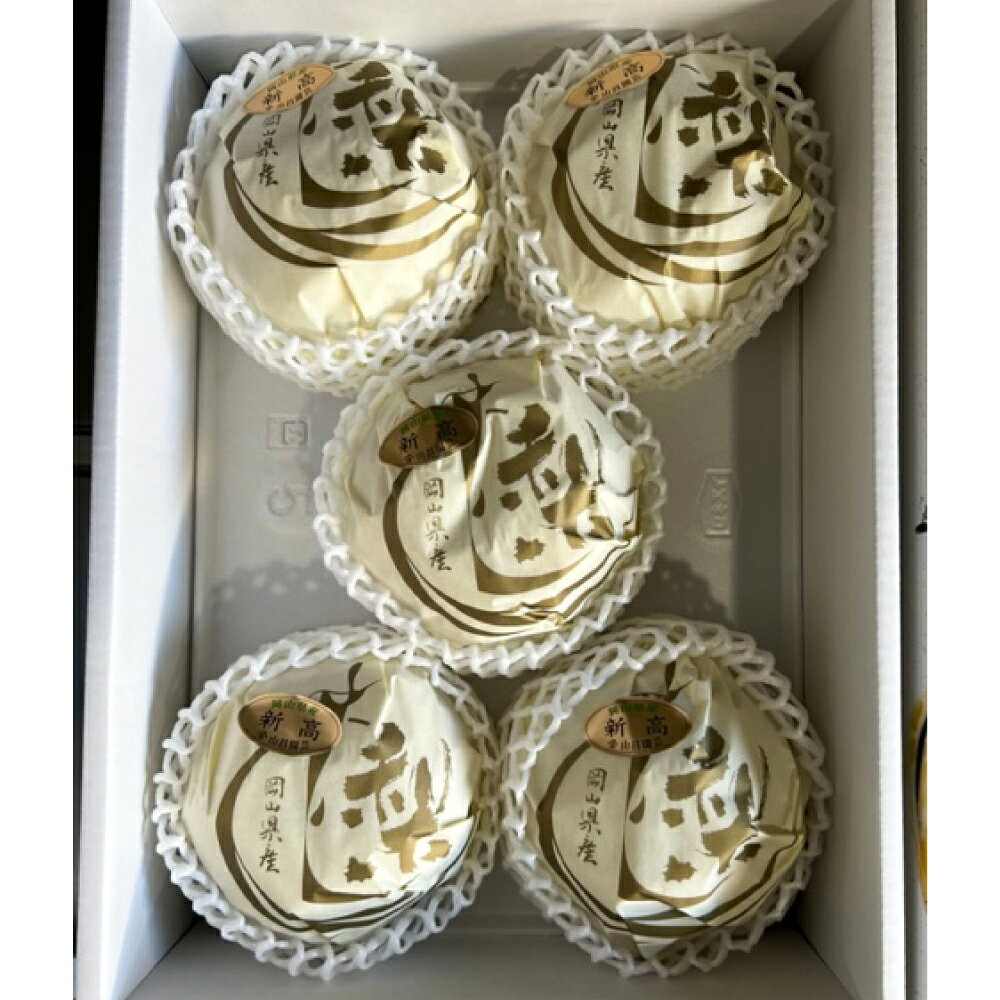 【ふるさと納税】新高梨 3～6玉 約4kg 化粧箱入り 大玉 和梨 ナシ なし くだもの 果物 果実 フルーツ ギフト 贈答 岡山県 美咲町 送料無料 【2026年9月下旬～11月上旬迄発送予定 サムネイル2