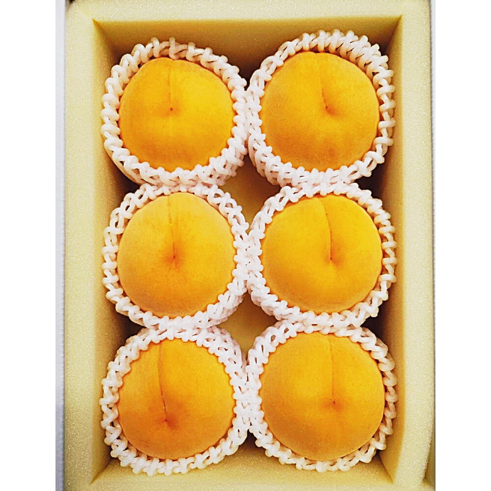 【ふるさと納税】黄金桃 6玉 1.6kg以上 化粧箱入り もも モモ くだもの 果物 果実 フルーツ ギフト 贈答 冷蔵 国産 岡山県 美咲町 送料無料 【2026年8月下旬～9月上旬迄発送予定】 サムネイル2