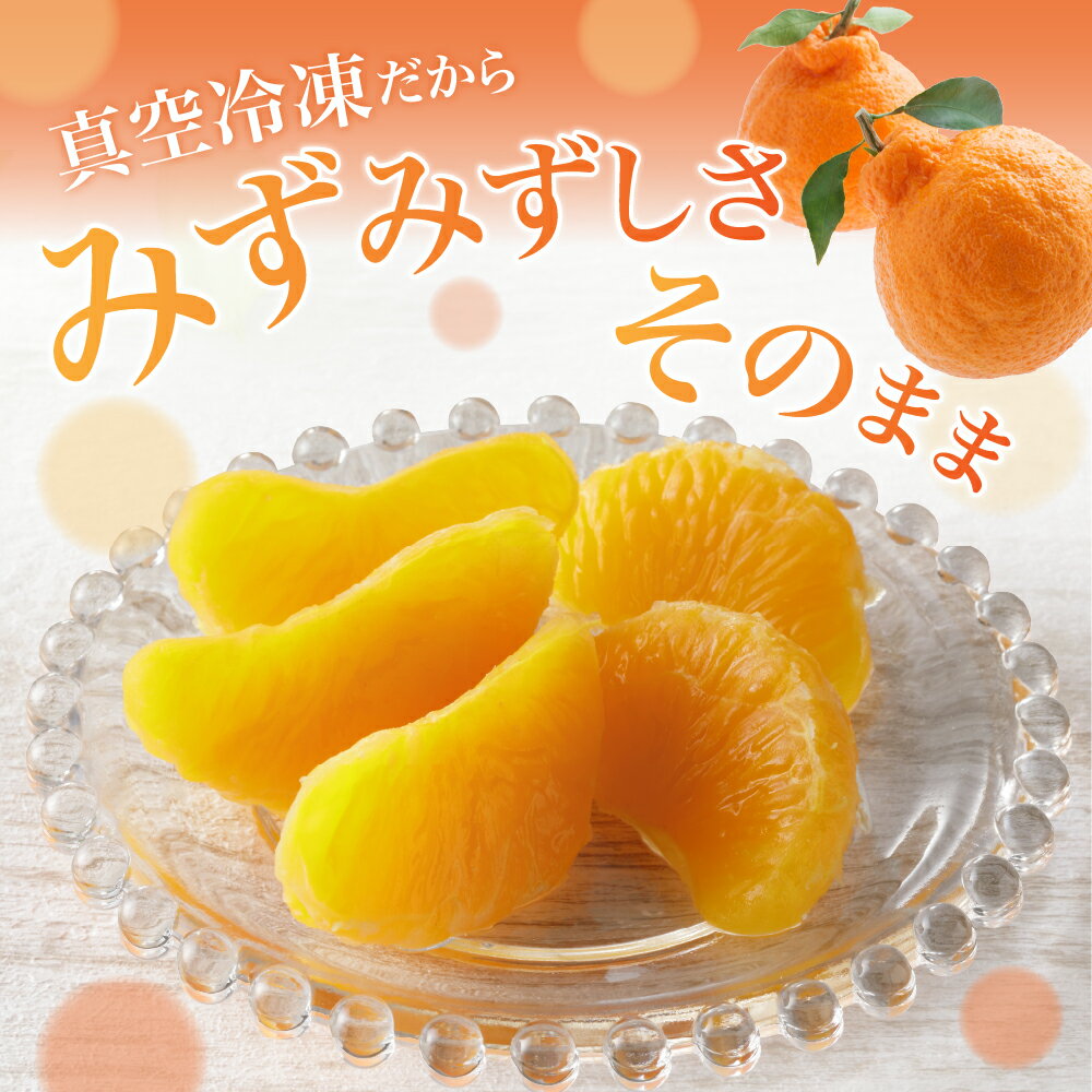 【ふるさと納税】＼レビューキャンペーン／ 上神農園 の 冷凍島デコちゃん 一房タイプ 約250g 選べる 6袋 / 8袋 / 10袋 / 12袋 冷凍みかん ミカン 丸ごと 真空冷凍 完熟 不知火 しらぬい 柑橘 デザート 冷菓 冷凍 夏 フルーツ 果物 お取り寄せ 産地直送 送料無料 広島県 呉市 サムネイル2