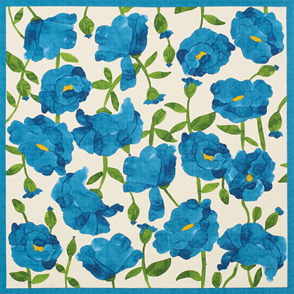 【ふるさと納税】ウオーク社 ふろしきハンドライト きせかえバッグセットS（ ブリヤンテス / ブルー ）（ハンドル色：キャメル）風呂敷 ふろしきバッグ バッグ ハンドル 持ち手 取っ手 シビラ おしゃれ 可愛い かわいい ギフト プレゼント 送料無料 広島県 呉市 サムネイル3