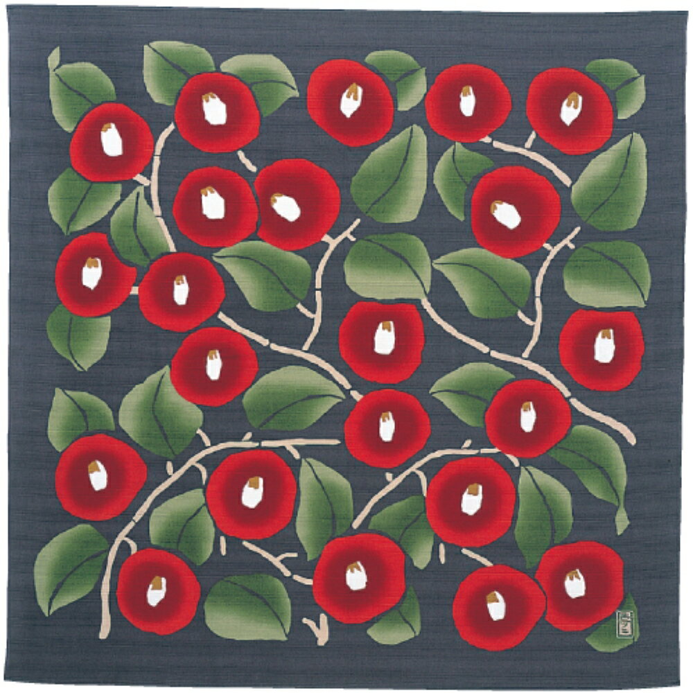 【ふるさと納税】ウオーク社 ふろしきハンド 夢二セット（ 椿 / グレー ）（ハンドル色：アカ）風呂敷 ふろしきバッグ バッグ ハンドル 持ち手 取っ手 竹久夢二 つばき ツバキ おしゃれ 可愛い かわいい ギフト プレゼント 送料無料 広島県 呉市 サムネイル3