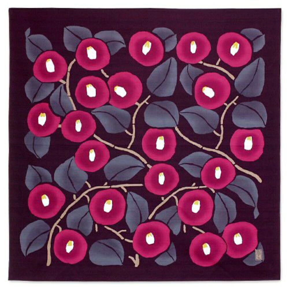 【ふるさと納税】ウオーク社 ふろしきハンド 夢二セット（ 椿 / アズキ ）（ハンドル色：コゲチャ）風呂敷 ふろしきバッグ バッグ ハンドル 持ち手 取っ手 竹久夢二 つばき ツバキ おしゃれ 可愛い かわいい ギフト プレゼント 送料無料 広島県 呉市 サムネイル3