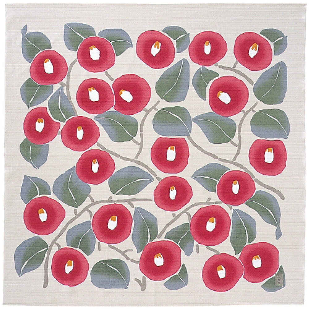 【ふるさと納税】ウオーク社 ふろしきハンド 夢二セット（ 椿 / ホワイトグレー ）（ハンドル色：コゲチャ）風呂敷 ふろしきバッグ バッグ ハンドル 持ち手 取っ手 竹久夢二 つばき ツバキ おしゃれ 可愛い かわいい ギフト プレゼント 送料無料 広島県 呉市 サムネイル3