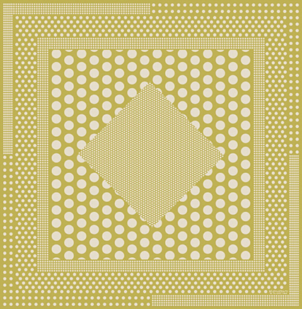 【ふるさと納税】ウオーク社 ふろしきハンドライトセットM（ ポルカドット / イエロー ）（ハンドル色：ブラウン）風呂敷 ふろしきバッグ バッグ ハンドル 持ち手 取っ手 KONOMI おしゃれ 可愛い かわいい ギフト プレゼント 送料無料 広島県 呉市 サムネイル3