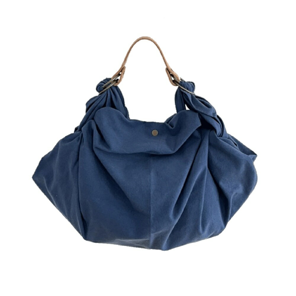 【ふるさと納税】ウオーク社 ふろしきハンドセット 尾道帆布（アオ）風呂敷 ふろしきバッグ バッグ ハンドル 持ち手 取っ手 スナップピアス付き シビラ おしゃれ 可愛い かわいい シンプル ファッション ギフト プレゼント 送料無料 広島県 呉市 サムネイル2